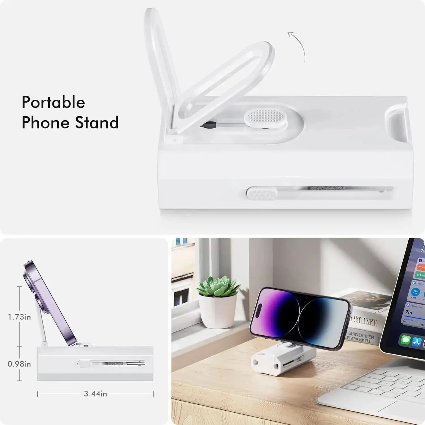 8-in-1 Computer Cleaning Kit: Microfiber Screen Cleaner, Earphone Cleaning Brush, Keycap Puller, and More - Camera, Tablet, Tools Included