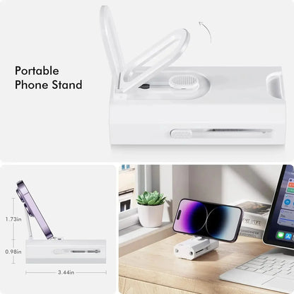 8-in-1 Computer Cleaning Kit: Microfiber Screen Cleaner, Earphone Cleaning Brush, Keycap Puller, and More - Camera, Tablet, Tools Included