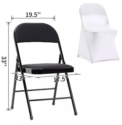 READOR White Spandex Chair Covers – 30/50/100Pcs Stretch Slipcovers for Wedding, Party & Banquet Folding Chairs