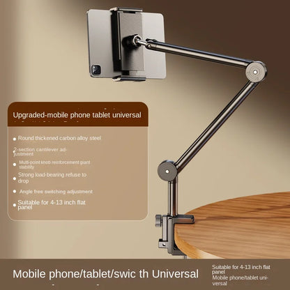 Desktop Mobile Phone Holder – Bed Clip, Bedside Lazy Folding Cantilever Bracket for Apple, Samsung, iPad, and Tablet