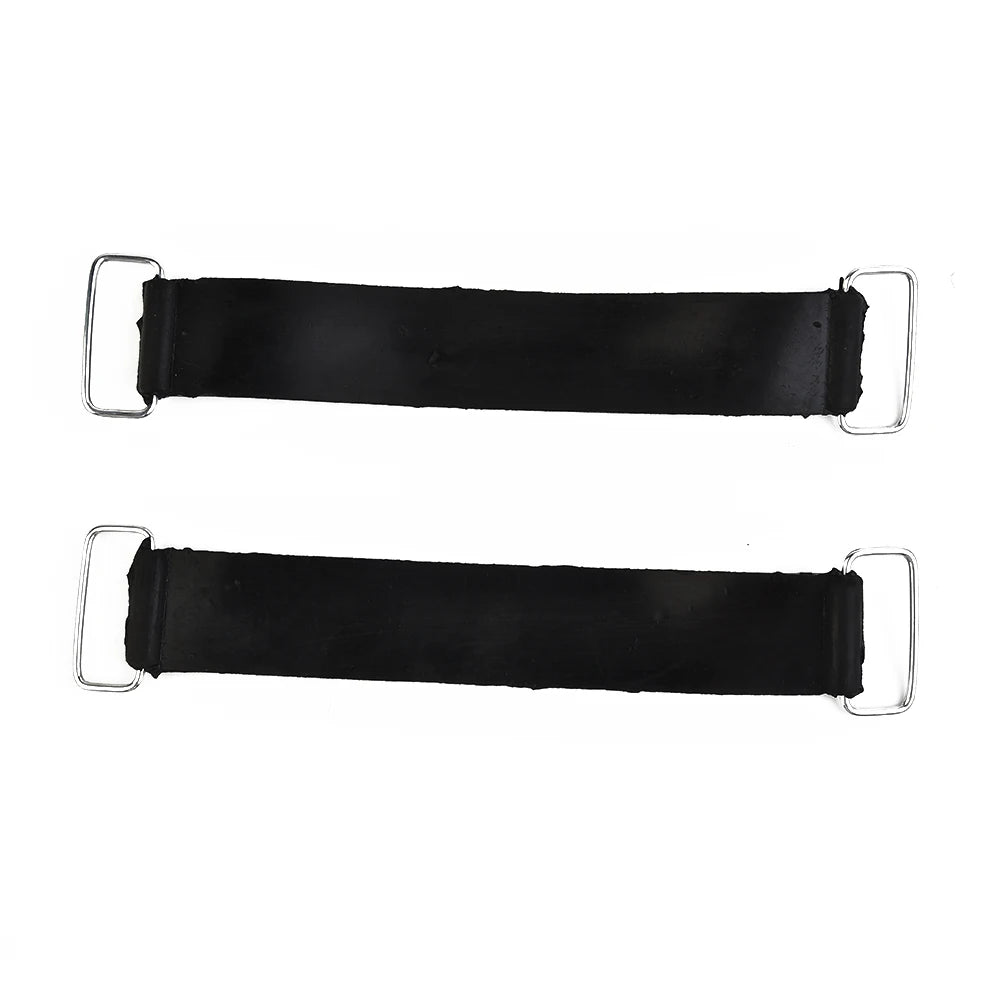 2pcs Motorcycle Rubber Battery Strap Holders — 18-23cm Belt for Honda, Scooters, Tricycles & All Motorcycles
