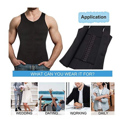 Reductive Girdle Men Body Shaper – Sauna Vest, Slimming Belt, Abdomen Corset & Fat Burner Chest Binder