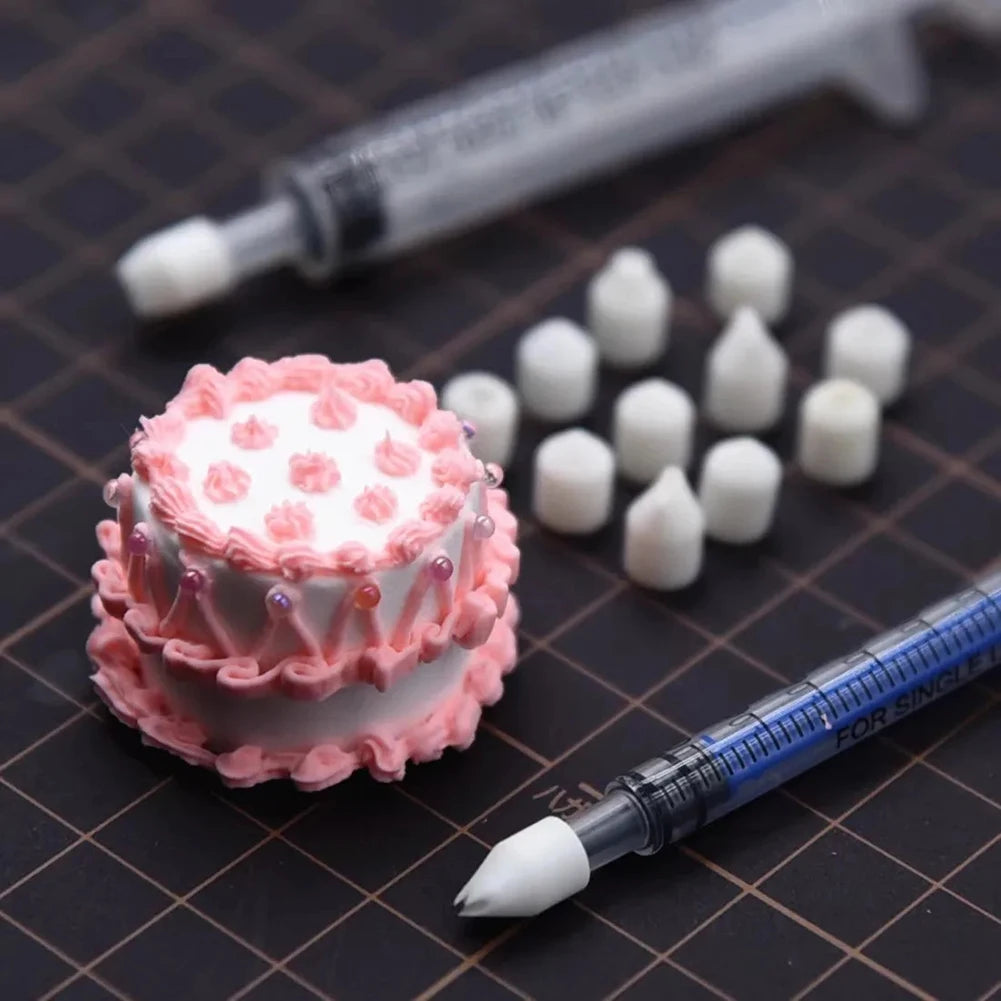 6PCS Mini Cake & Dessert Nozzles Set – Press Tools for Clay, Milk Cream, and Food Decoration