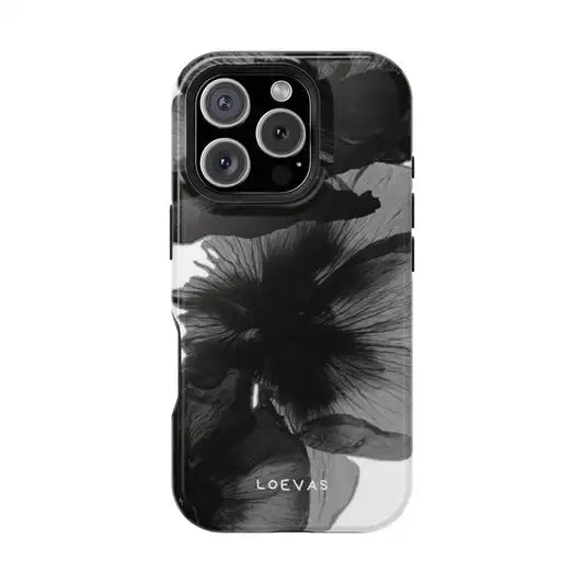 Luxury Polka Dot Flower Phone Case - Double Layer Protective Cover for iPhone 17 17e 16e 16 15 14 13 12 11 X XS XR Pro Max Plus