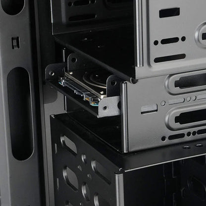 Metal Dual Bay HDD SSD Mounting Bracket - 2.5 Inch to 3.5 Inch Hard Drive Adapter for Desktop Computer Upgrades