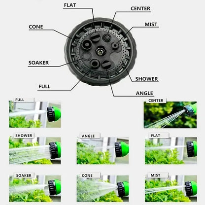 8-Mode High-Pressure Garden Hose Nozzle - Adjustable Water Sprayer for Car Washing, Yard Cleaning & Irrigation