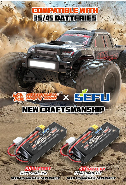 MJX 10208 Small Monster 1/10 Hypergo – 2.4G Brushless High-Speed RC Off-Road Vehicle for Adults, Professional Remote Control Car