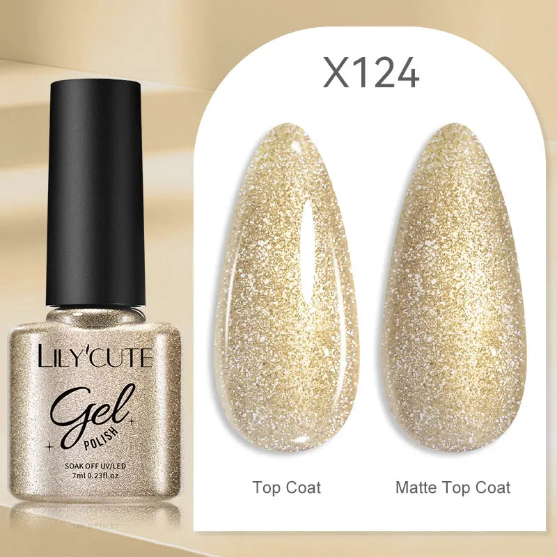 LILYCUTE 5ml Silver Metallic Liner Gel Polish – Super Bright UV Nail Art Stripe & Drawing Paint Varnish, Mirror Effect Graffiti Gel