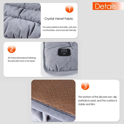 USB Heated Seat Cushion - 3-Speed Adjustable Electric Heating Pad for Home, Car, Office & Pets (45 × 45cm)