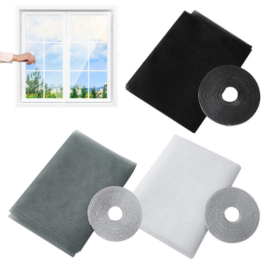 Anti-Fly Mosquito Net Window Screen Mesh - Adhesive Insect Flying Bug Net Curtains for Kitchen Windows - Home Protector