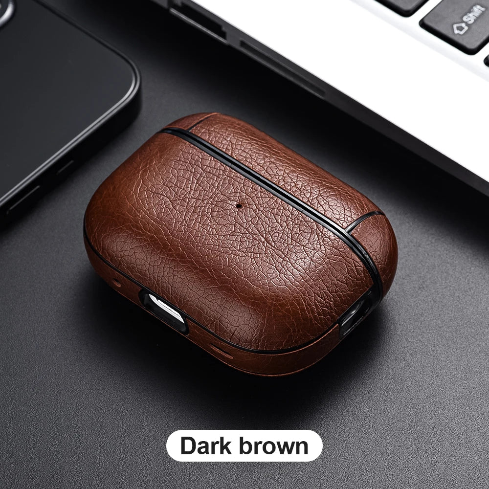 Leather Case for AirPods Pro 2 — Business Earphone Cover for Apple AirPods 3 & Pro 2nd Gen USB-C