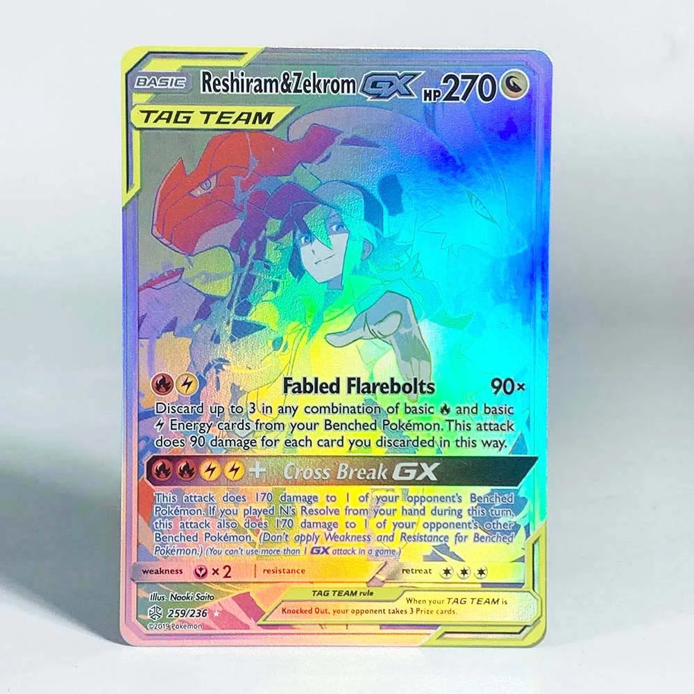 Pokemon Ancient Mew Collection Card – Classic Limited Anime Cards, Zekrom, Reshiram, Victini Holographic Proxy, Gift Toy