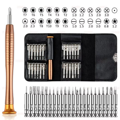 152/25-in-1 Precision Screwdriver Set – Laptop & Electronics Repair Tool Kit with T5 T6 Torx Bits for Professional Use