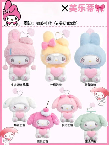 Genuine My Melody 50th Anniversary Vinyl Blind Box – Creamy Candy Series Kawaii Bag Pendant Mystery Gift