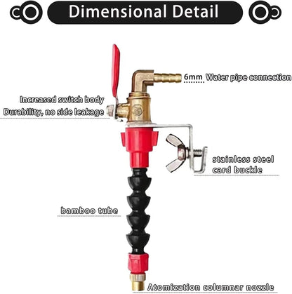 Coolant Misting Nozzle System – Dust-Proof Water Sprayer for Marble, Tile & Brick Cutting Machines