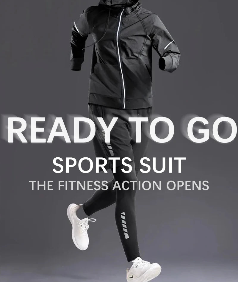 All-Season Men’s Sportswear 5-Piece Set — Tracksuit for Running, Cycling, Fitness & Hiking