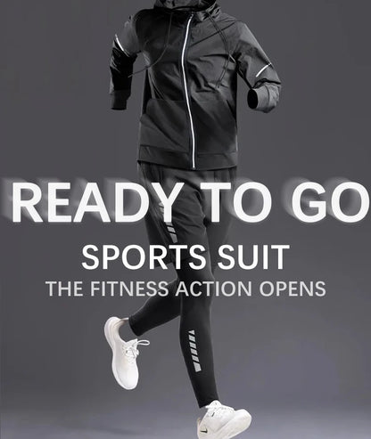All-Season Men’s Sportswear 5-Piece Set — Tracksuit for Running, Cycling, Fitness & Hiking