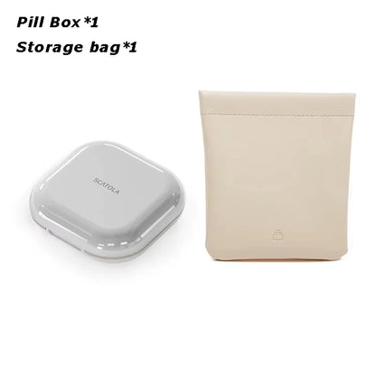 Mini 4-Compartment Pill Box - Lightweight Portable Travel Medicine Storage Case for Daily Use
