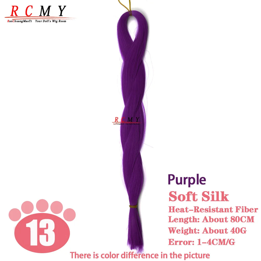 RCMY BJD/SD Doll Wig - Soft Blue Heat-Resistant Silk Synthetic Hair for 1/3, 1/4 & 1/6 Dolls