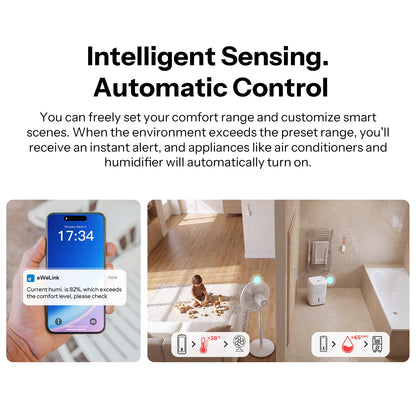 SONOFF SNZB-02B AirGuard TH Lite Sensor - Zigbee Temperature & Humidity Monitor with Data Logging and Long Battery Life