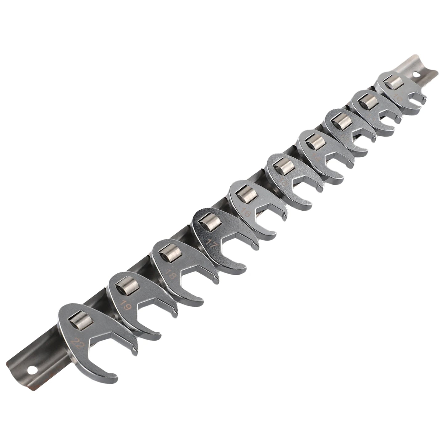 10pcs 3/8" Drive Crowfoot Wrench Set — 10-22mm Metric Open-End Spanners for Torque Wrench