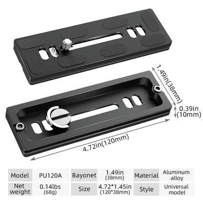 BEXIN Universal Aluminum Alloy Quick Release Plate – 1/4" Screw Tripod Mount Adapter for Arca Swiss & Benro Ball Head Cameras