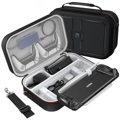 Steam Deck Carrying Case - Large Capacity Portable Storage for Console & Accessories with Built-in Protection