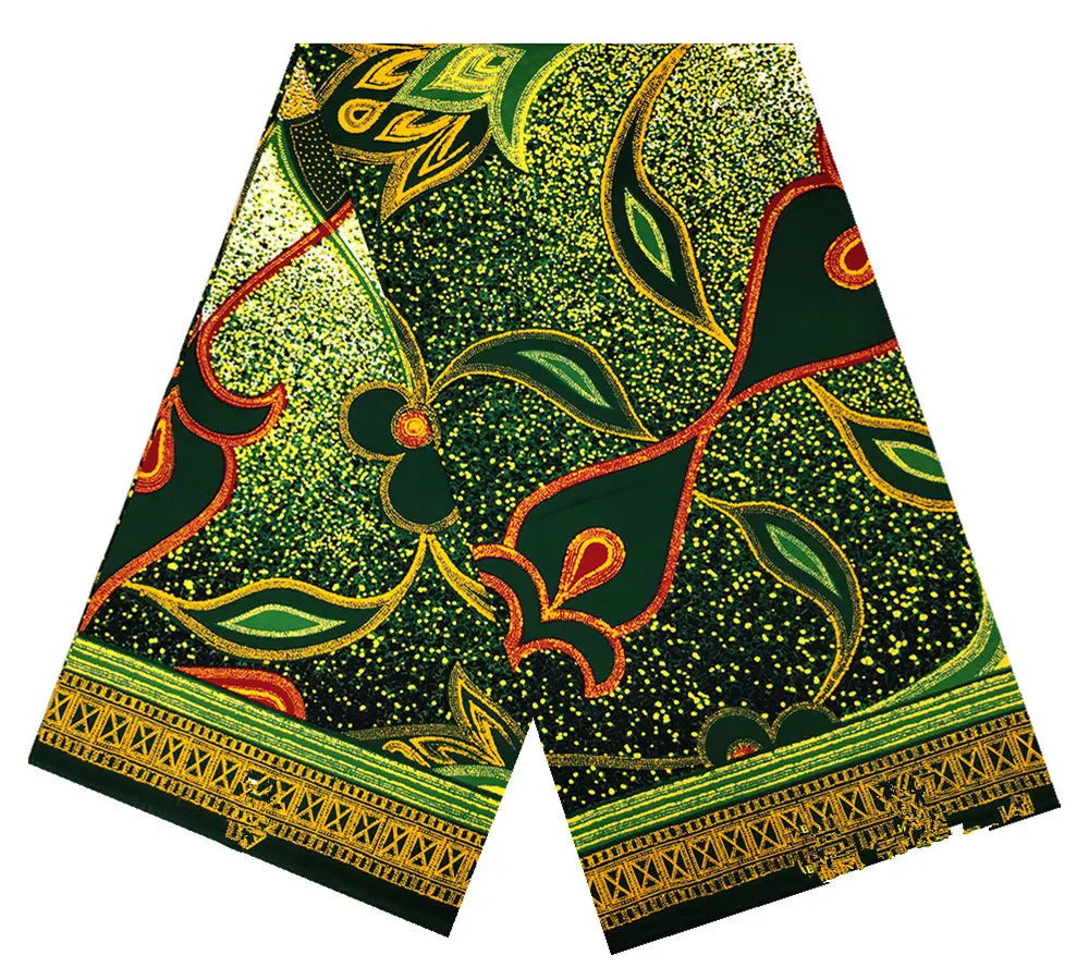 100% Cotton African Ankara Wax Fabric - Soft Real Wax Print for Dresses