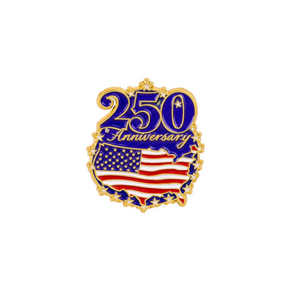 250th Anniversary Eagle Enamel Pin - Patriotic USA Lapel Badge Brooch for Backpacks, Clothing, and Gifts