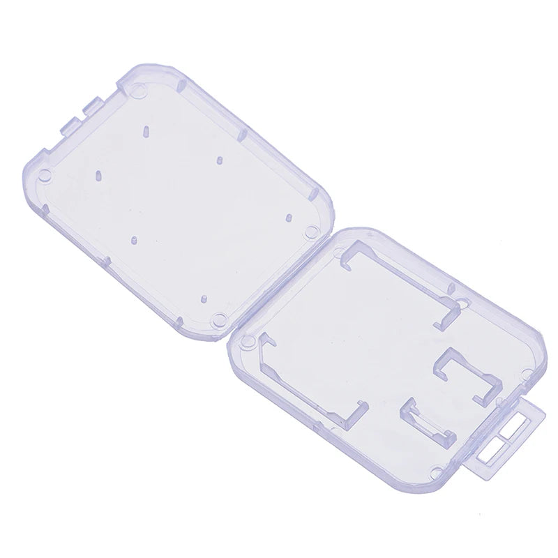 10-Pack Clear Plastic Memory Card Cases – Transparent Micro SD & TF Card Storage Box Holder