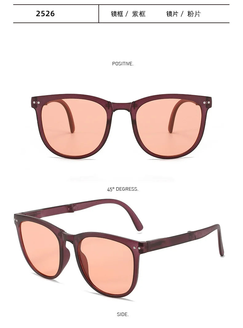 UV400 Polarized Folding Sunglasses – Anti-UV Oval Frame for Men & Women