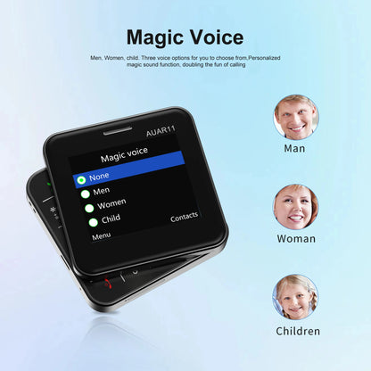 SERVO Mini 2G GSM Dual SIM Phone - Rotatable Slider Cellphone with Magic Voice, FM Radio & Quick Dial Buttons