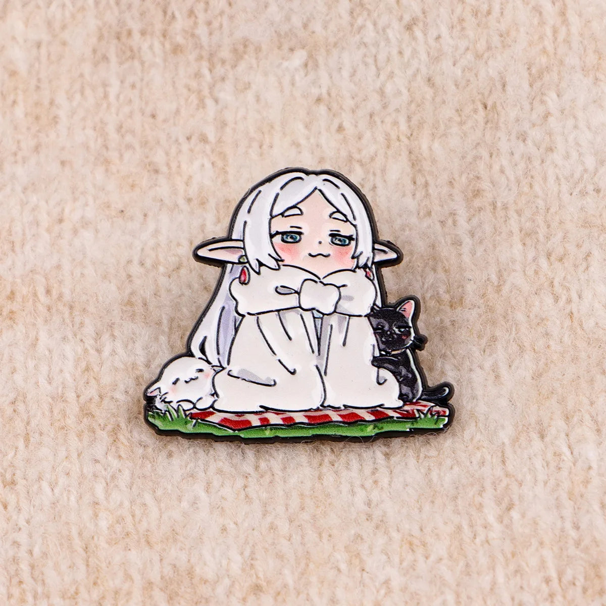Frieren Anime Girl Enamel Pin - Manga Lapel Badge for Backpacks, Hats & Cosplay Accessories