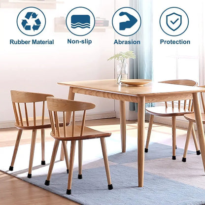 Furniture Leg Caps Rubber Feet Protector Pads - Chair Table Covers Socks Plugs, Furniture Leveling Feet for Home Decor (8/16pcs)