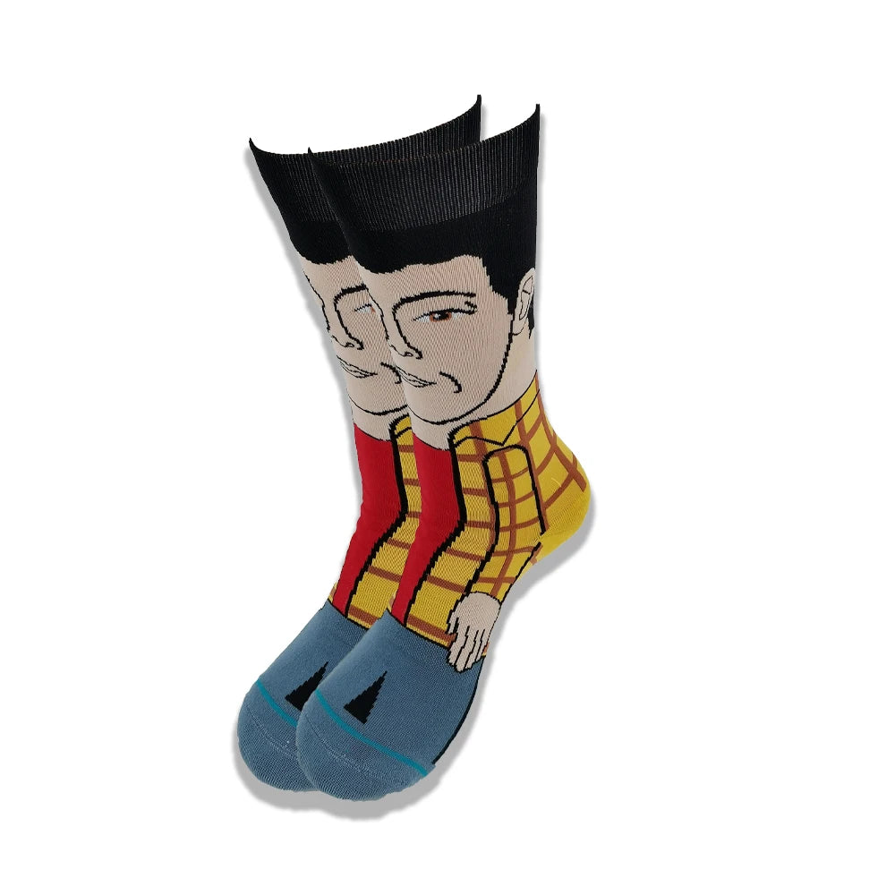 Cartoon Animation Fashion Socks for Men & Women – Autumn Winter Street Style Trendy Casual Combed Cotton Socks