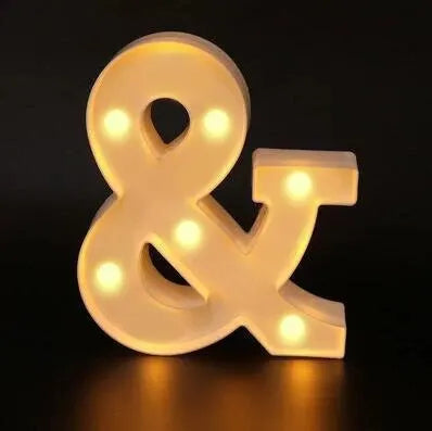 Luminous Alphabet & Number LED Night Light – Decorative Letter Lamp for Home, Wedding, Birthday & Party Decor