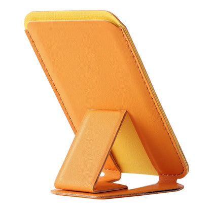 Phone Wallet Stick-On Card Holder – 3M Adhesive Credit Card Slot with Folding Kickstand for Phone Case