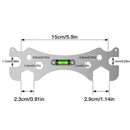 Multifunctional Bend Angle Leveling Wrench - Shower Faucet Universal Repair Tool for Bathroom Installation & Maintenance