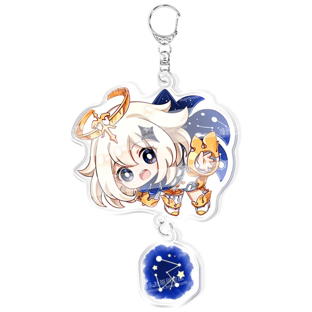 Anime Game Keychain – Atataki Itto, Kunikuzushi, Xiao, Tartaglia & Kazuha Cat Series Cosplay Key Chain