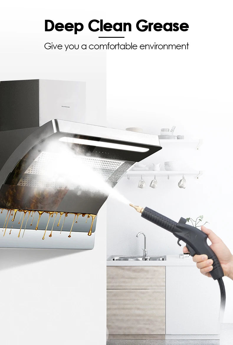 3000W Handheld Steam Cleaner – High-Pressure & High-Temperature Alkaline Disinfection for Kitchen, Car, and Air Conditioning