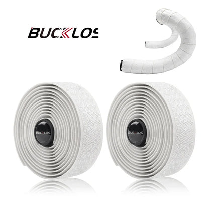 BUCKLOS Road Bike Handlebar Tape – PU Shock-Absorbing Anti-Slip Wrap with Bar End Plugs for Cycling