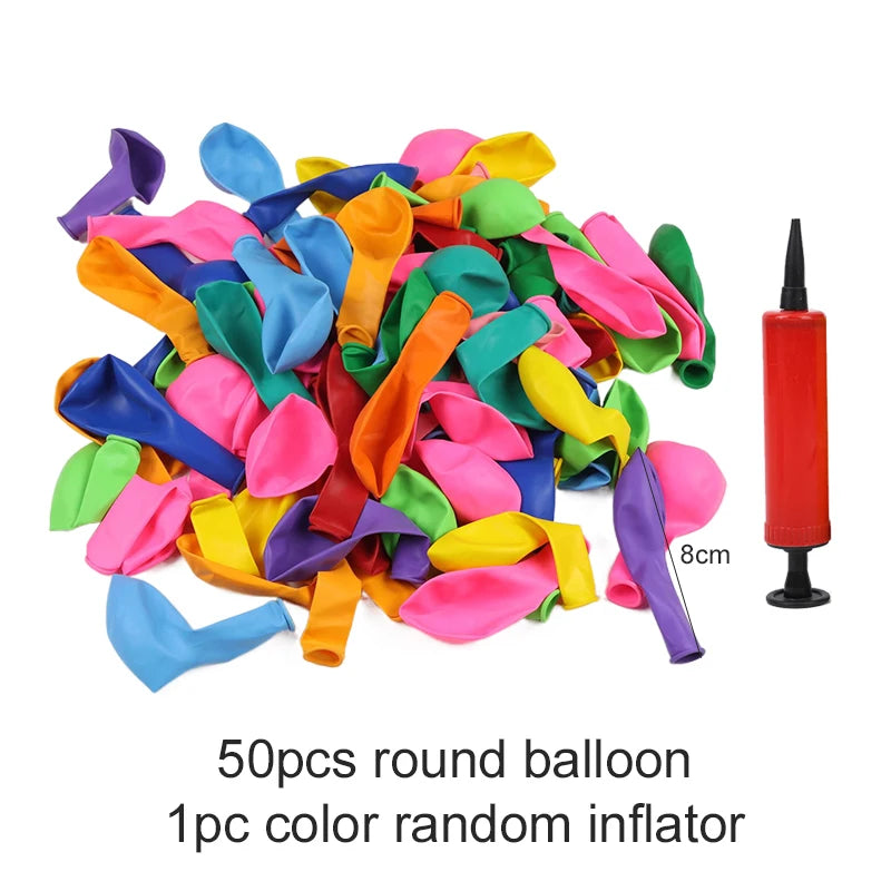 50/100PCS Rainbow Matte Balloons 5 Inch – Round Colorful Party Balloons for Wedding, Birthday & Holiday DIY Decoration Supplies