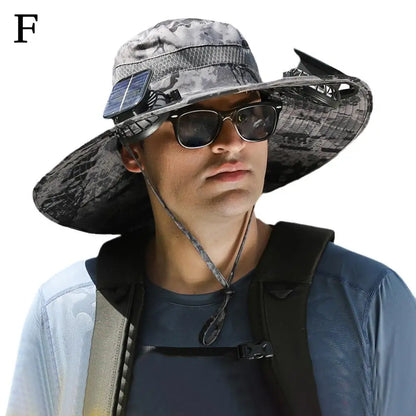 Solar Powered Fan Hat – Outdoor Camping & Fishing Sun Protection Cap with Portable Cooling Fan