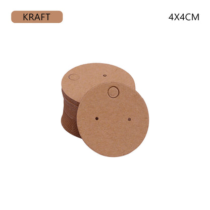 50PCS Jewelry Display Cards — Self-Seal Cardboard Hang Tags for Earrings & Necklaces, Jewelry Organizer Packaging