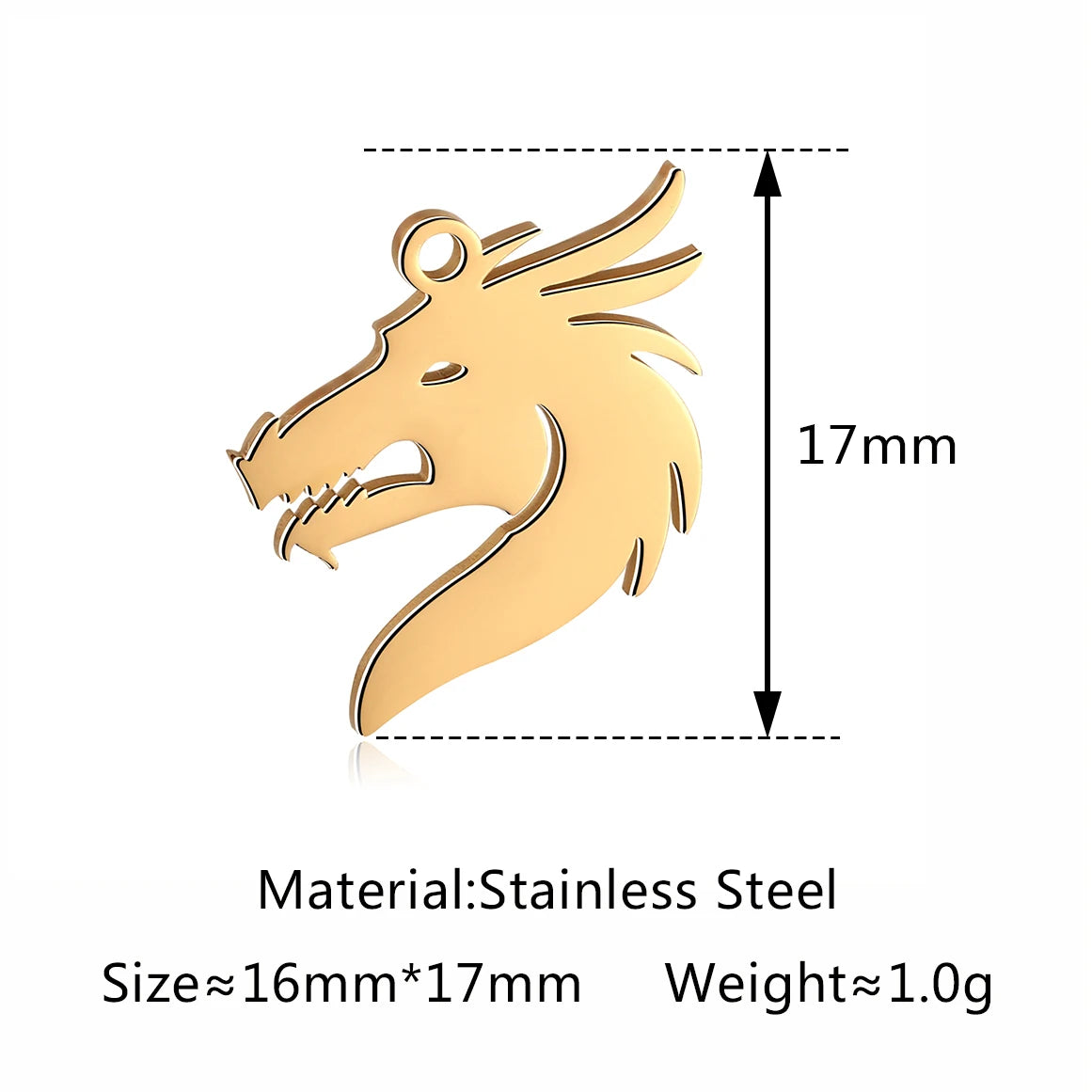 5-Piece Stainless Steel Charm Set - Magic Cube, Cross, Space Rocket, Boxing Glove, and Dinosaur DIY Jewelry Pendants