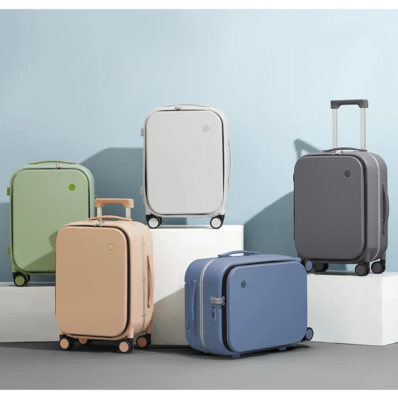 Mixi Aluminum Frame Carry-On Suitcase — Patent Design Rolling Luggage for Cabin, 18/20/24 Inch M9260