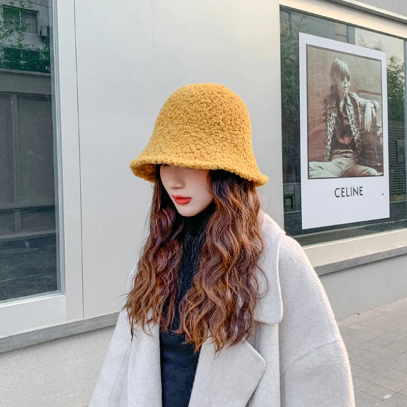 Anime K-Pop Demon Hunters Zoey Cosplay Hat – Unisex Retro Fisherman Cap, Yellow Warm Autumn Winter Halloween Accessory