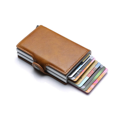 RFID Carbon Fiber Slim Wallet for Men – Mini Card Holder with 14 Slots, Small Money Bag Purse
