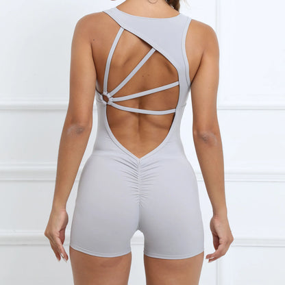 2024 Women’s Gym & Yoga Set – One-Piece Cup Jumpsuit with Long Pants for Workout, Fitness & Activewear