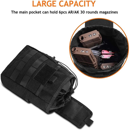 Foldable Molle Dump Pouch – Ammo Magazine Waist Pack, Hunting & EDC Utility Bag